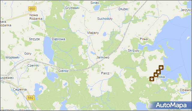 mapa Jankowo gmina Kętrzyn, Jankowo gmina Kętrzyn na mapie Targeo