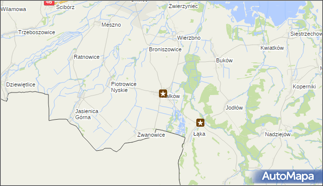mapa Kałków gmina Otmuchów, Kałków gmina Otmuchów na mapie Targeo