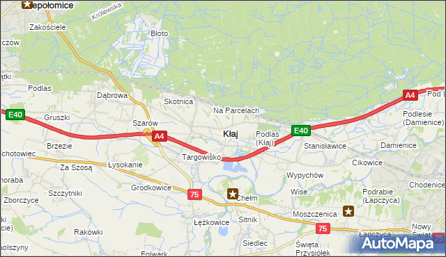 mapa Kłaj, Kłaj na mapie Targeo