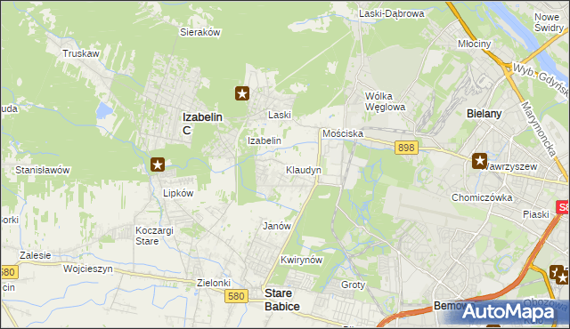 mapa Klaudyn, Klaudyn na mapie Targeo