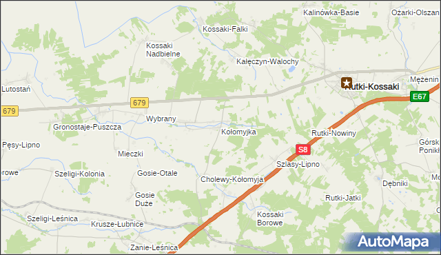 mapa Kołomyjka, Kołomyjka na mapie Targeo