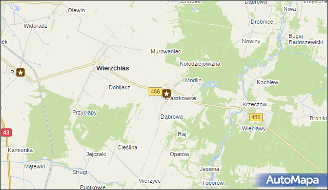 mapa Kraszkowice, Kraszkowice na mapie Targeo