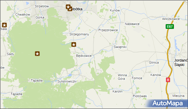 mapa Księginice Małe, Księginice Małe na mapie Targeo