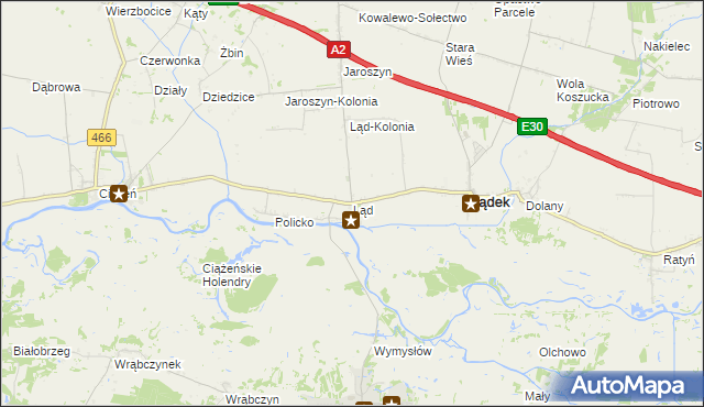 mapa Ląd, Ląd na mapie Targeo