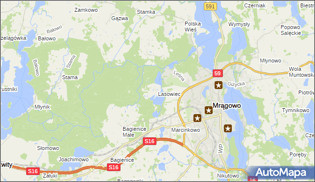 mapa Lasowiec, Lasowiec na mapie Targeo