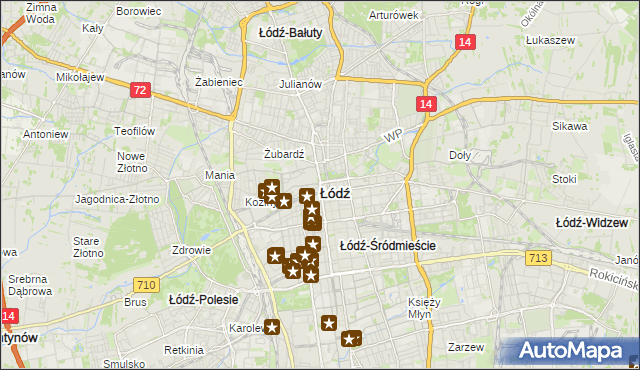 mapa Łodzi, Łódź na mapie Targeo