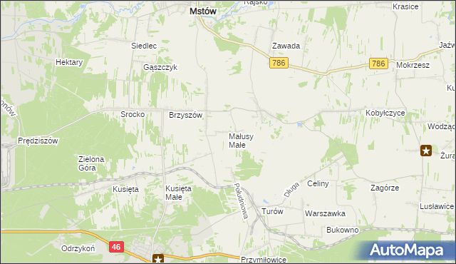 mapa Małusy Małe, Małusy Małe na mapie Targeo