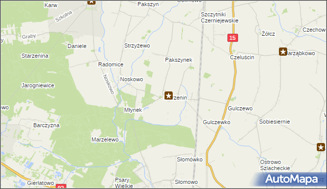 mapa Marzenin gmina Września, Marzenin gmina Września na mapie Targeo