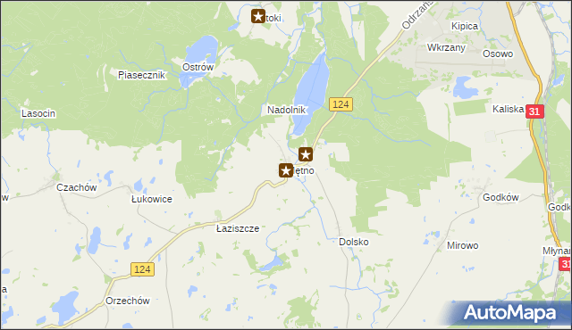 mapa Mętno, Mętno na mapie Targeo