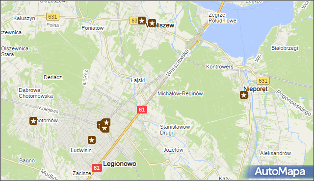 mapa Michałów-Reginów, Michałów-Reginów na mapie Targeo