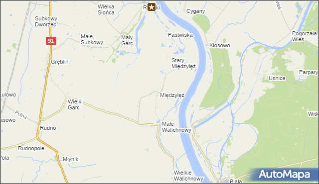 mapa Międzyłęż, Międzyłęż na mapie Targeo