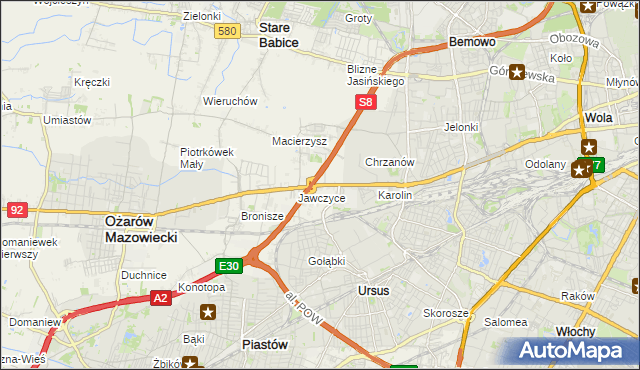mapa Mory gmina Ożarów Mazowiecki, Mory gmina Ożarów Mazowiecki na mapie Targeo