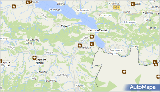 mapa Niedzica, Niedzica na mapie Targeo