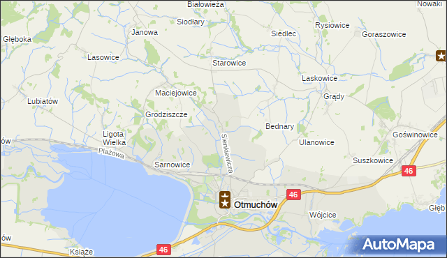 mapa Nieradowice, Nieradowice na mapie Targeo