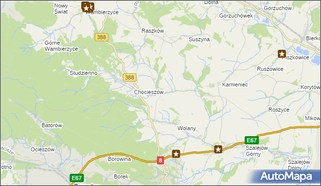 mapa Niwa gmina Szczytna, Niwa gmina Szczytna na mapie Targeo