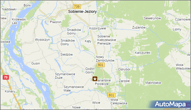 mapa Nowy Zambrzyków, Nowy Zambrzyków na mapie Targeo