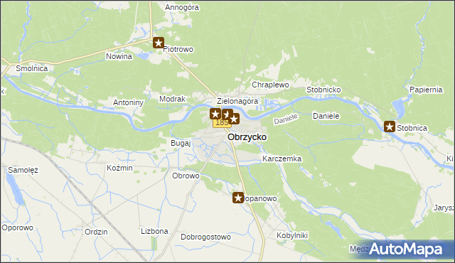 mapa Obrzycko, Obrzycko na mapie Targeo