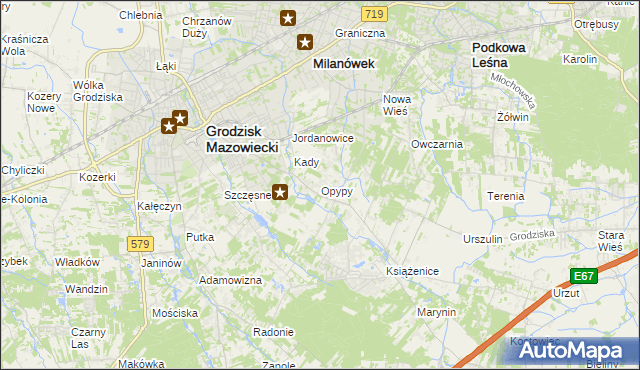 mapa Opypy, Opypy na mapie Targeo