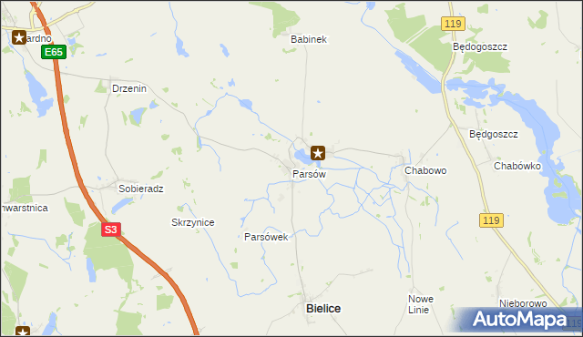 mapa Parsów, Parsów na mapie Targeo