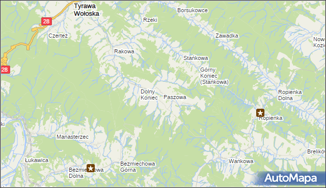 mapa Paszowa, Paszowa na mapie Targeo