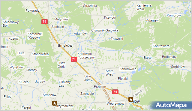 mapa Pieradła, Pieradła na mapie Targeo
