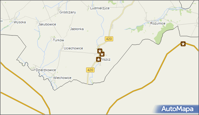 mapa Pilszcz, Pilszcz na mapie Targeo