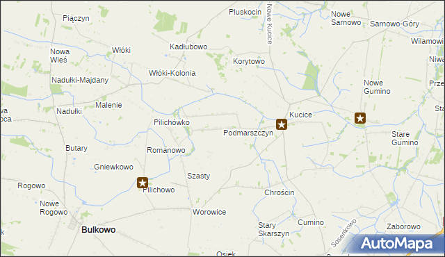 mapa Podmarszczyn, Podmarszczyn na mapie Targeo