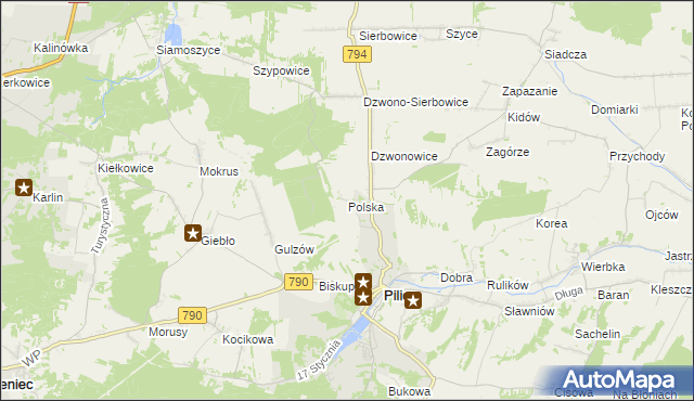 mapa Polska, Polska na mapie Targeo