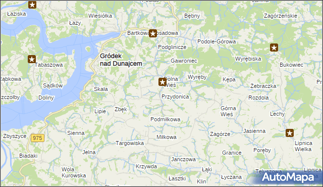 mapa Przydonica, Przydonica na mapie Targeo