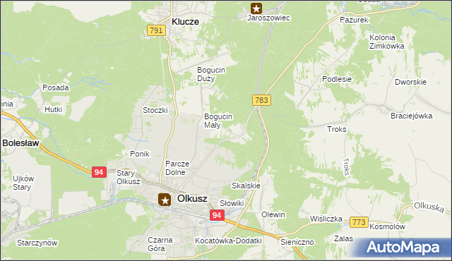 mapa Rabsztyn, Rabsztyn na mapie Targeo