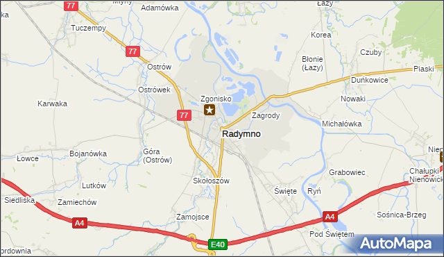 mapa Radymno, Radymno na mapie Targeo
