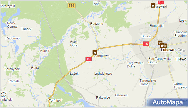 mapa Sampława, Sampława na mapie Targeo