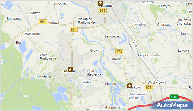 mapa Sanoka, Sanoka na mapie Targeo