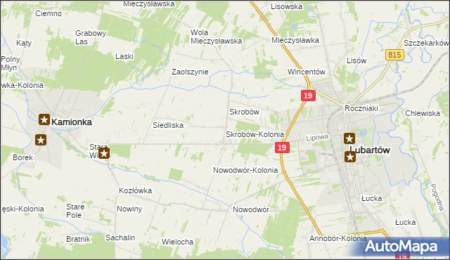 mapa Skrobów-Kolonia, Skrobów-Kolonia na mapie Targeo