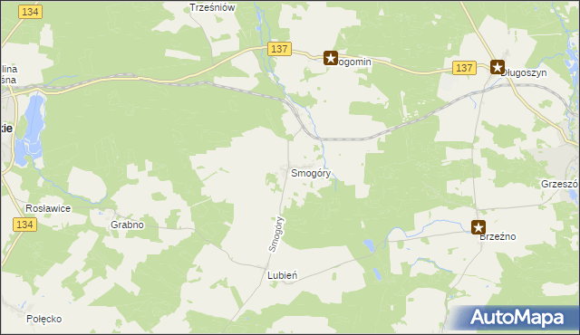 mapa Smogóry, Smogóry na mapie Targeo