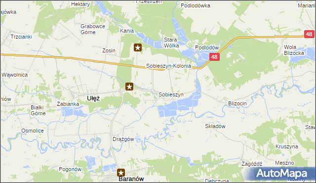 mapa Sobieszyn, Sobieszyn na mapie Targeo