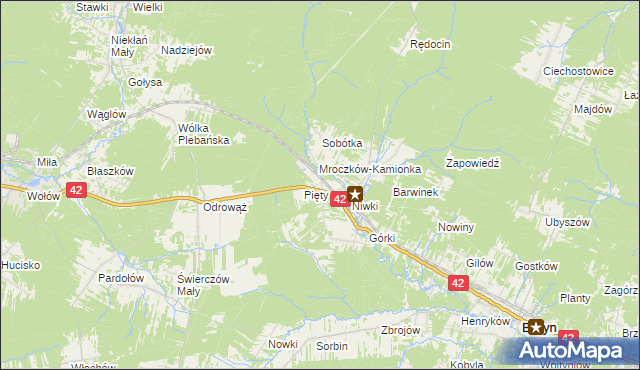 mapa Sołtyków gmina Bliżyn, Sołtyków gmina Bliżyn na mapie Targeo