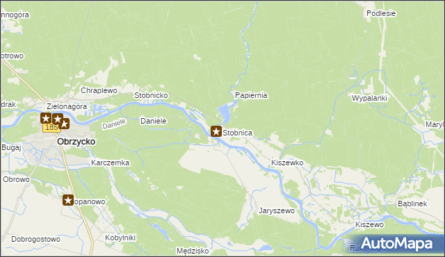 mapa Stobnica gmina Oborniki, Stobnica gmina Oborniki na mapie Targeo