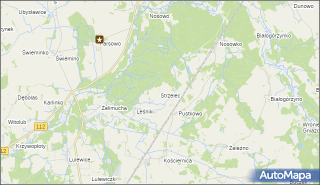 mapa Strzelec, Strzelec na mapie Targeo