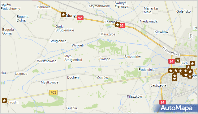 mapa Świące, Świące na mapie Targeo