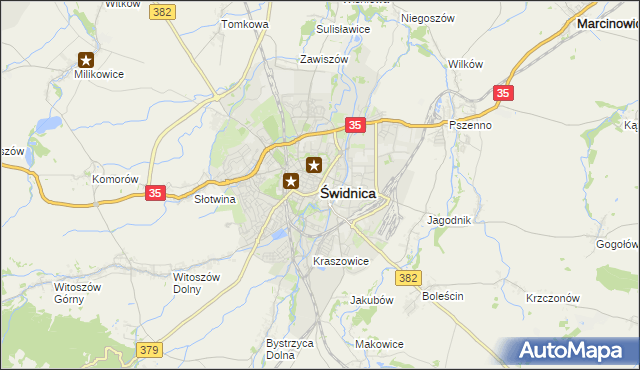 mapa Świdnicy, Świdnica na mapie Targeo