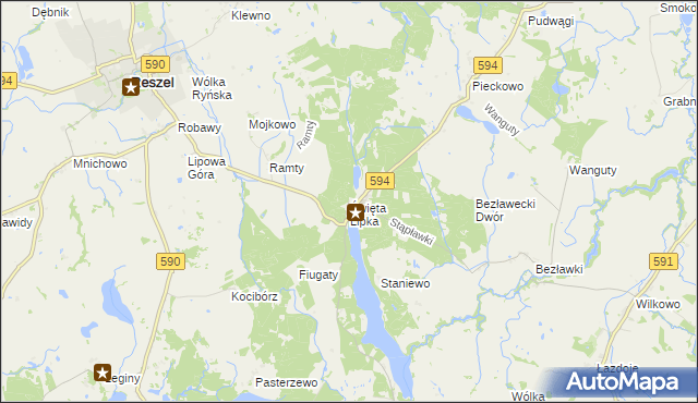 mapa Święta Lipka, Święta Lipka na mapie Targeo