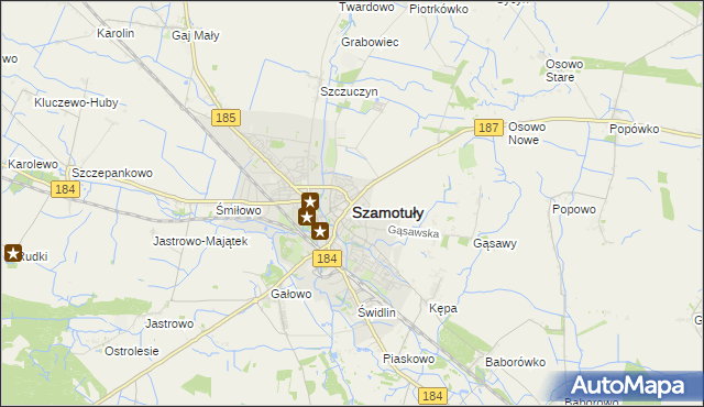 mapa Szamotuły, Szamotuły na mapie Targeo