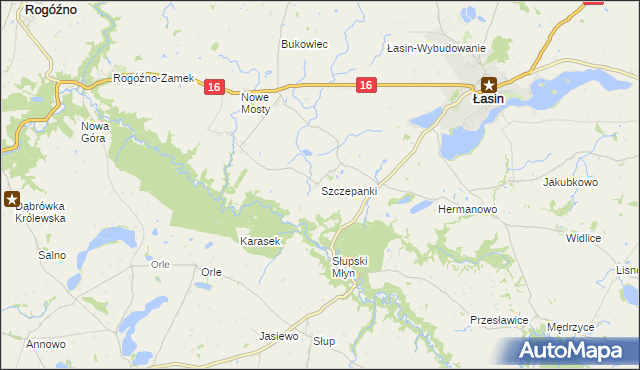 mapa Szczepanki gmina Łasin, Szczepanki gmina Łasin na mapie Targeo