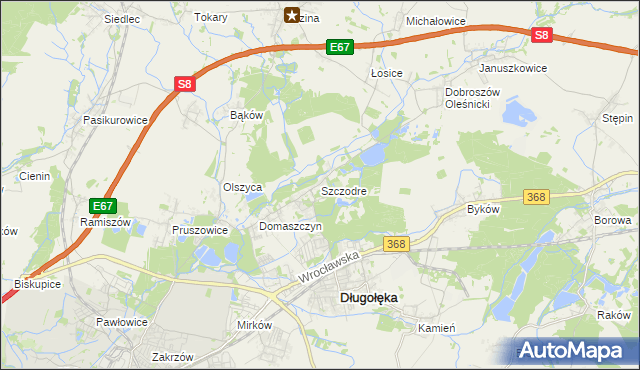 mapa Szczodre, Szczodre na mapie Targeo