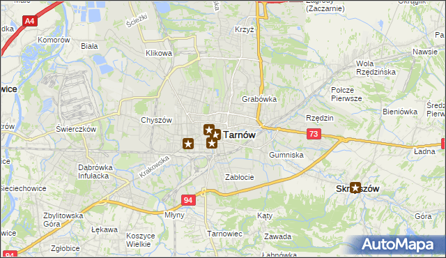 mapa Tarnów, Tarnów na mapie Targeo