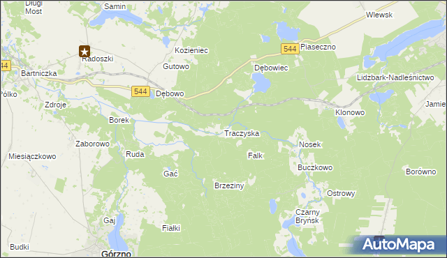 mapa Traczyska, Traczyska na mapie Targeo