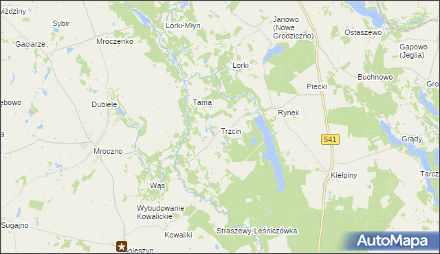 mapa Trzcin, Trzcin na mapie Targeo