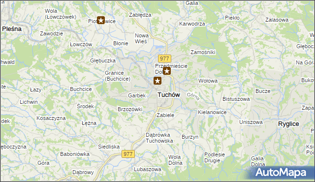 mapa Tuchów, Tuchów na mapie Targeo