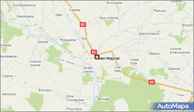 mapa Ulan-Majorat, Ulan-Majorat na mapie Targeo